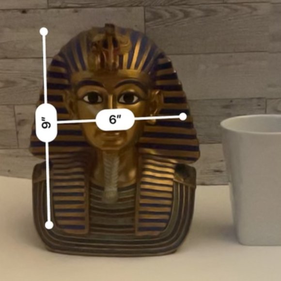 Egyptian Gold Mask Of King Tut - Collectible Figurine Statue Egypt - Picture 5 of 5